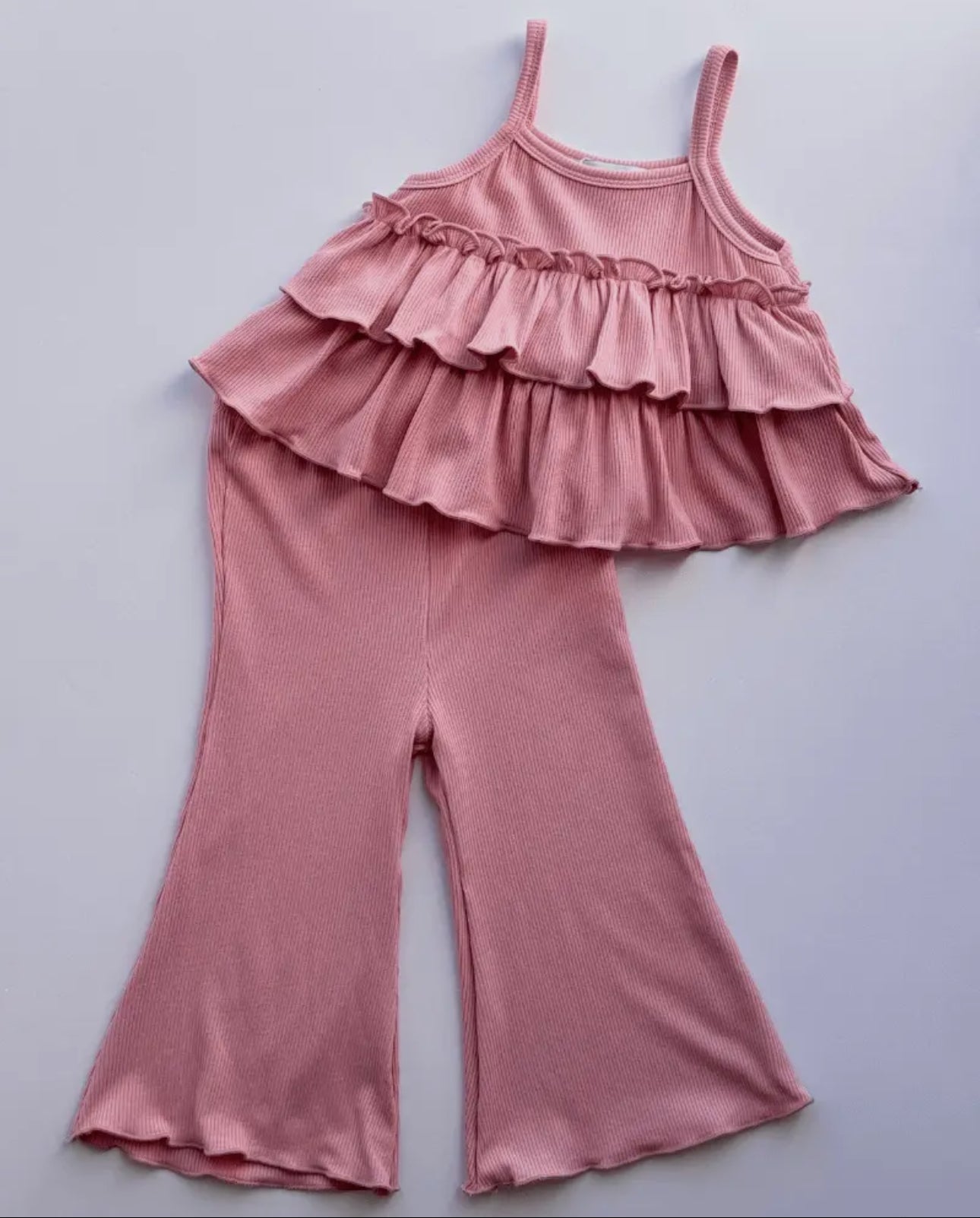 Presley Ruffle Tank Two-Piece - Pink
