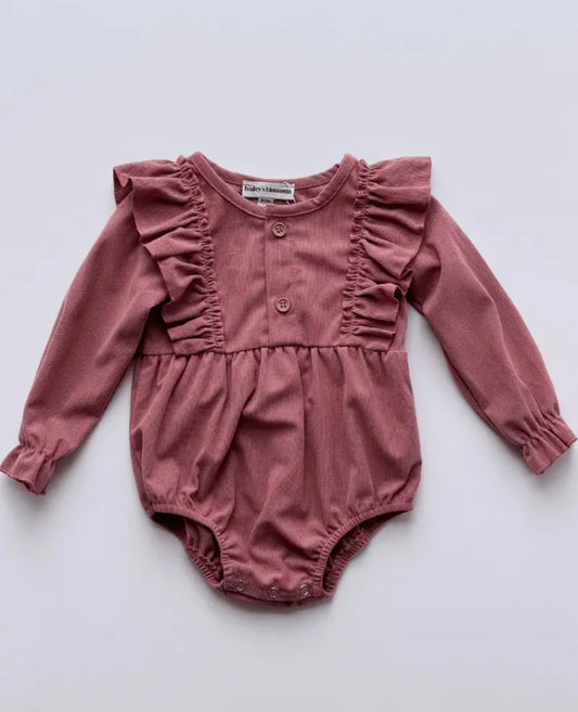 Samantha Bubble Romper- Deep Mauve