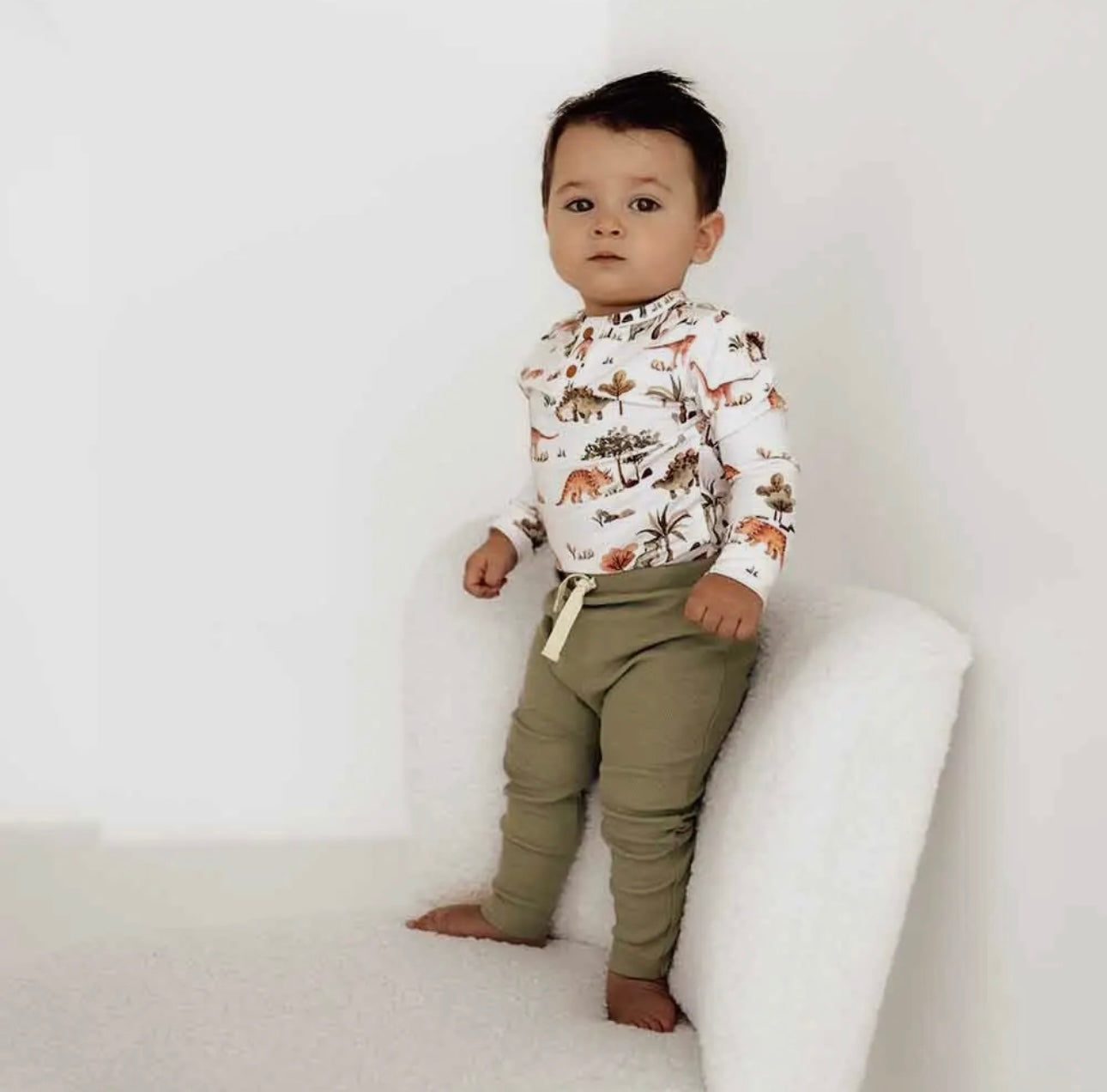 Dino-LongSleeve Organic Bodysuit