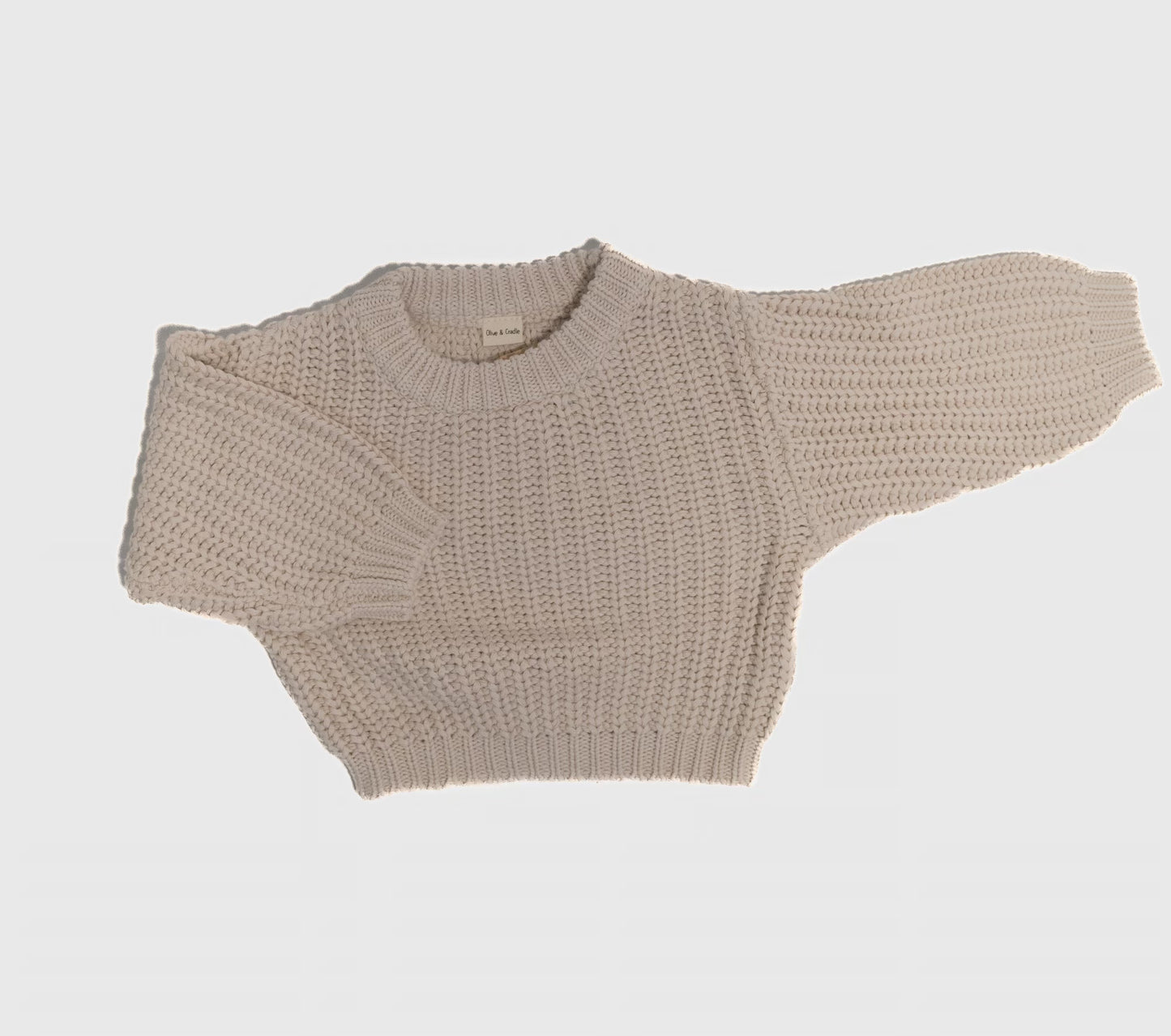 Knitted Taupe chunky oversized sweater