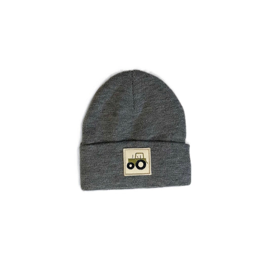 Beanie- Tractor gray