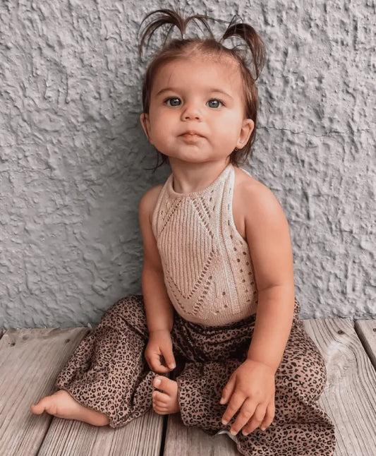 Crochet Halter Top- Vanilla Cream