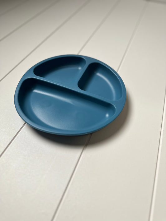 Suction Cup Plate - Cobalt Blue