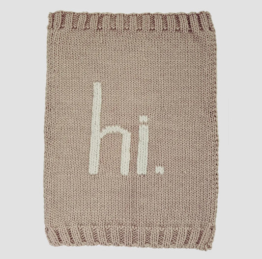 Hi. Hand knit baby blanket