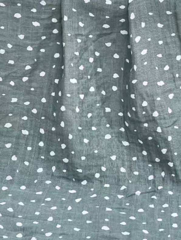 Swaddle blanket- Spotted ocean blue