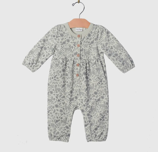 Henley Fall Deer Romper