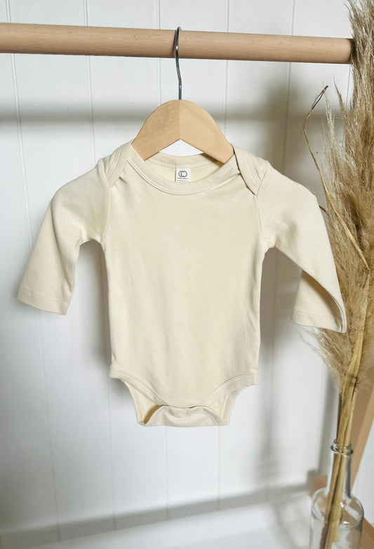 Organic Natural Long Sleeve Bodysuit