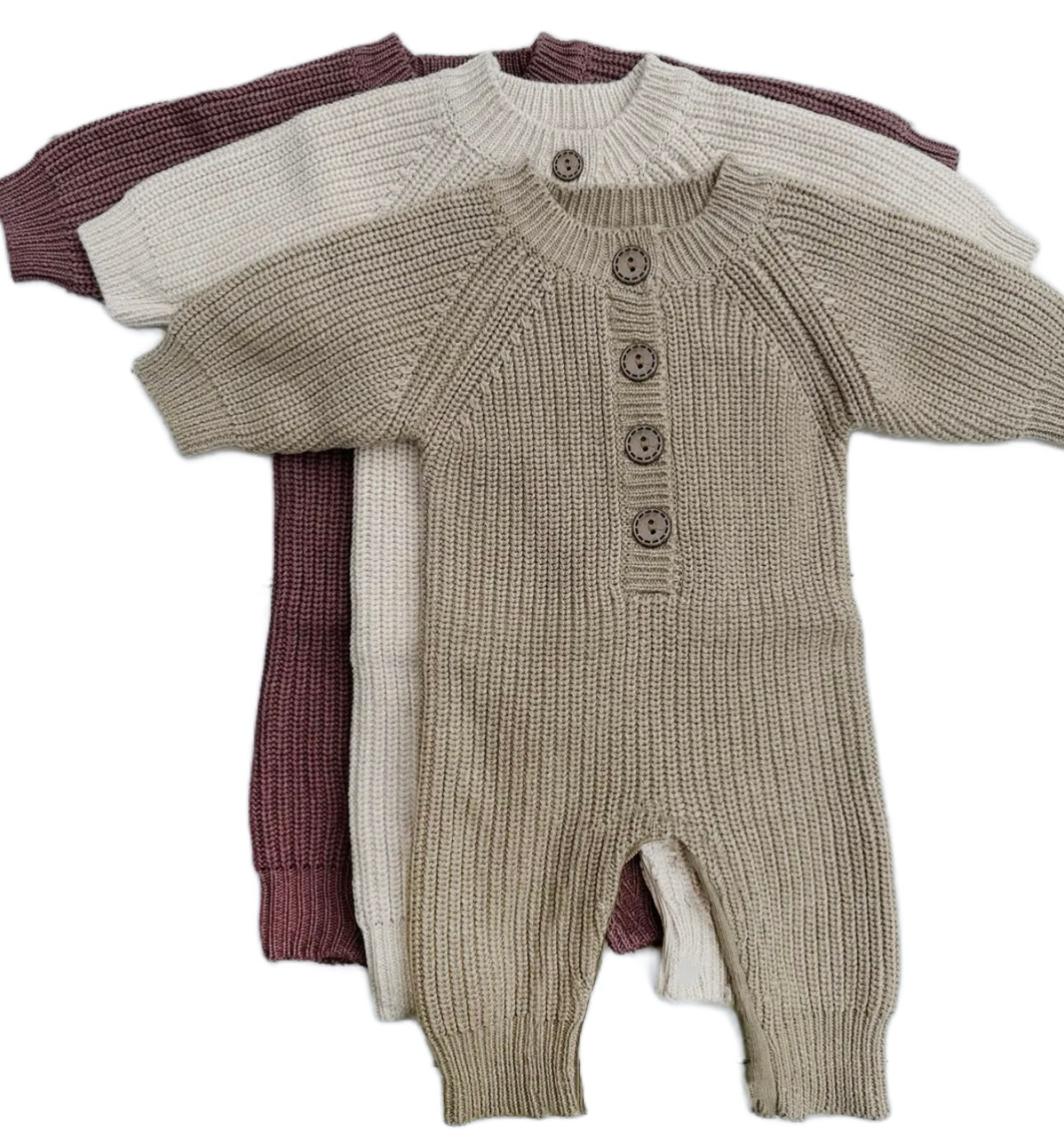 Baby Romper Speckled Oregano button front jumpsuit with zipper