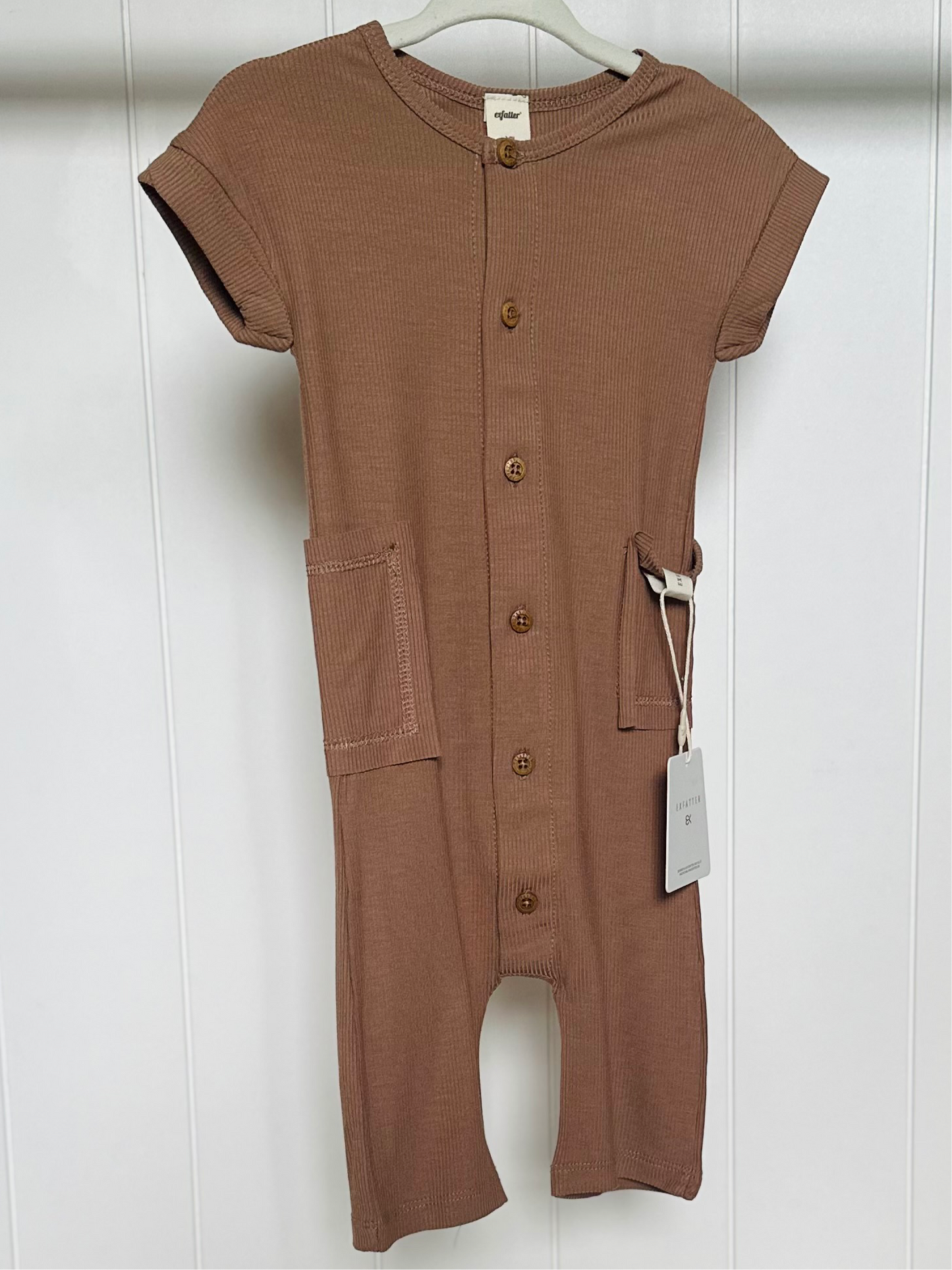 Ribbed Romper- Coffee