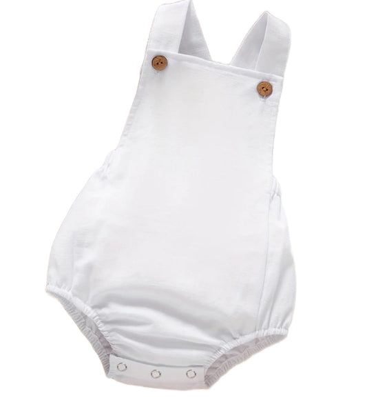 Overall Onesie- White