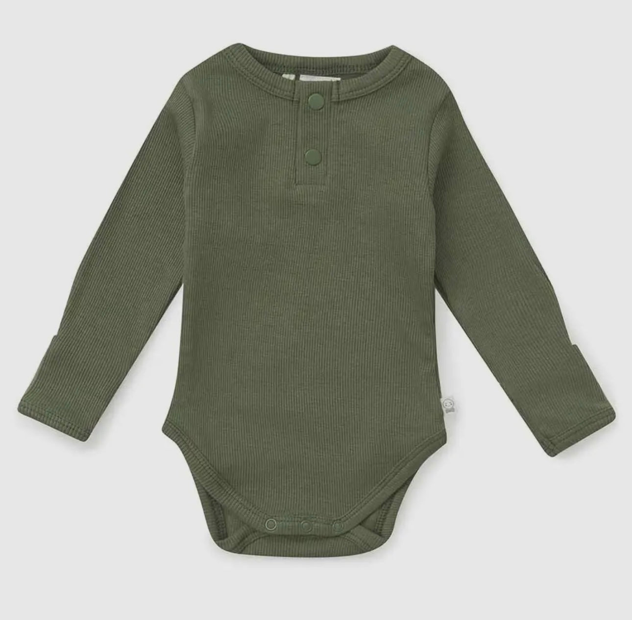 Longsleeve Organic Bodysuit- Olive