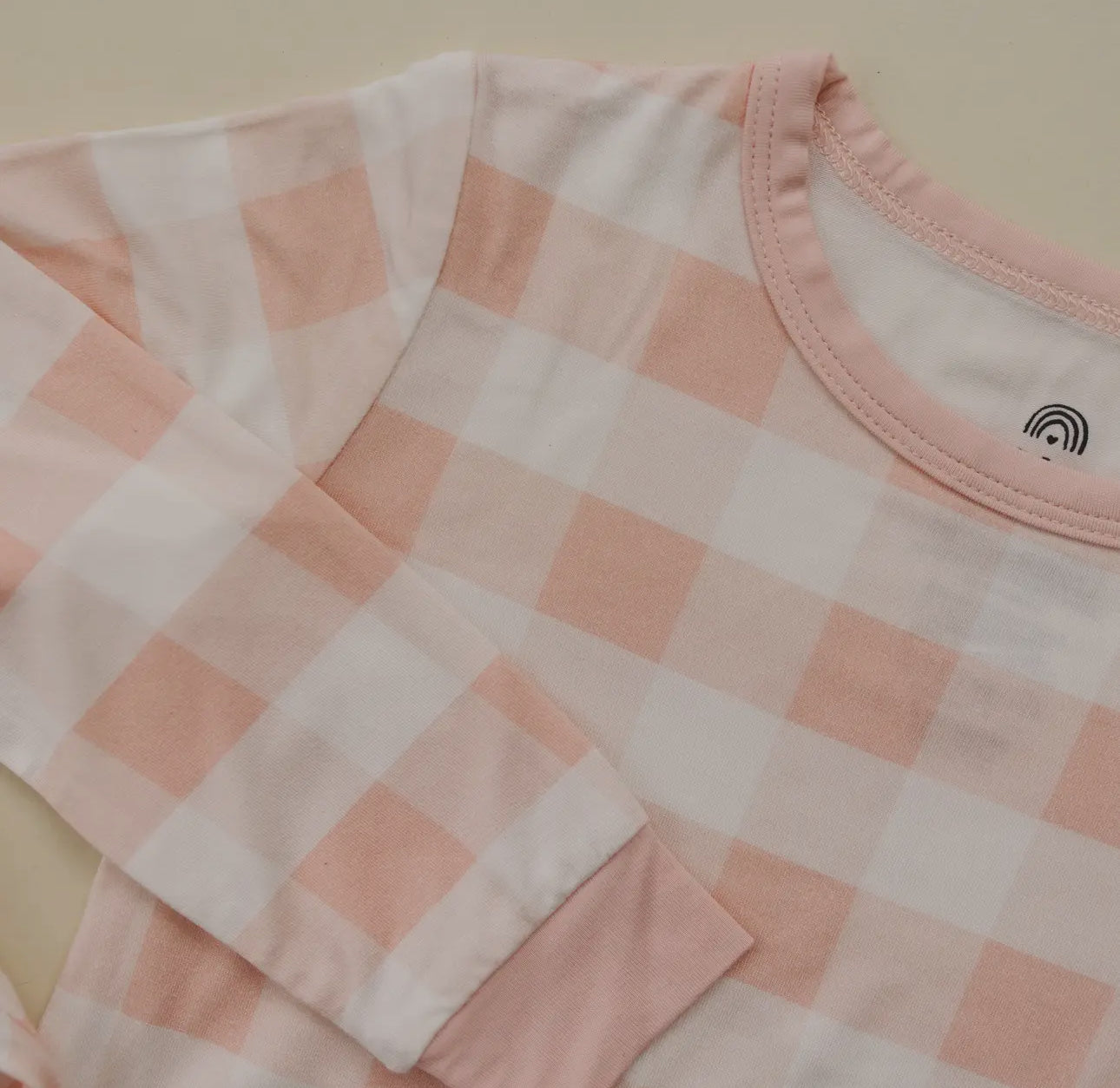 Pink Gingham Bamboo Toddler girl 2pc pjs set