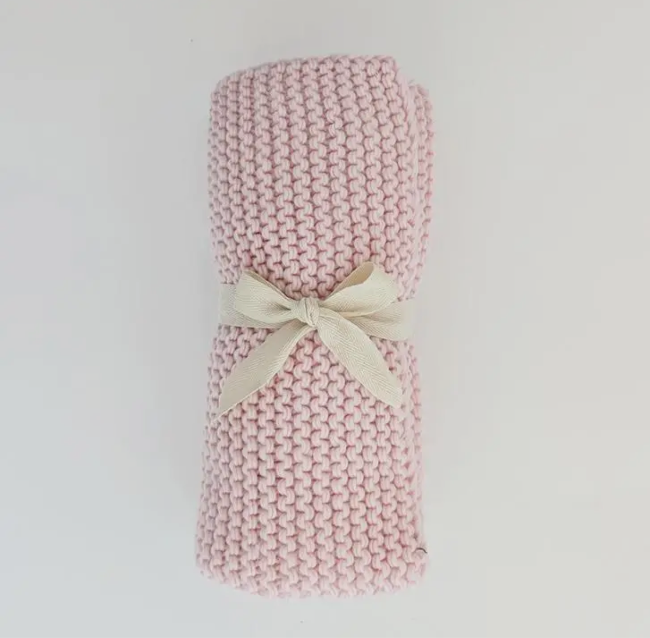 Stitch Knit Blanket Blush