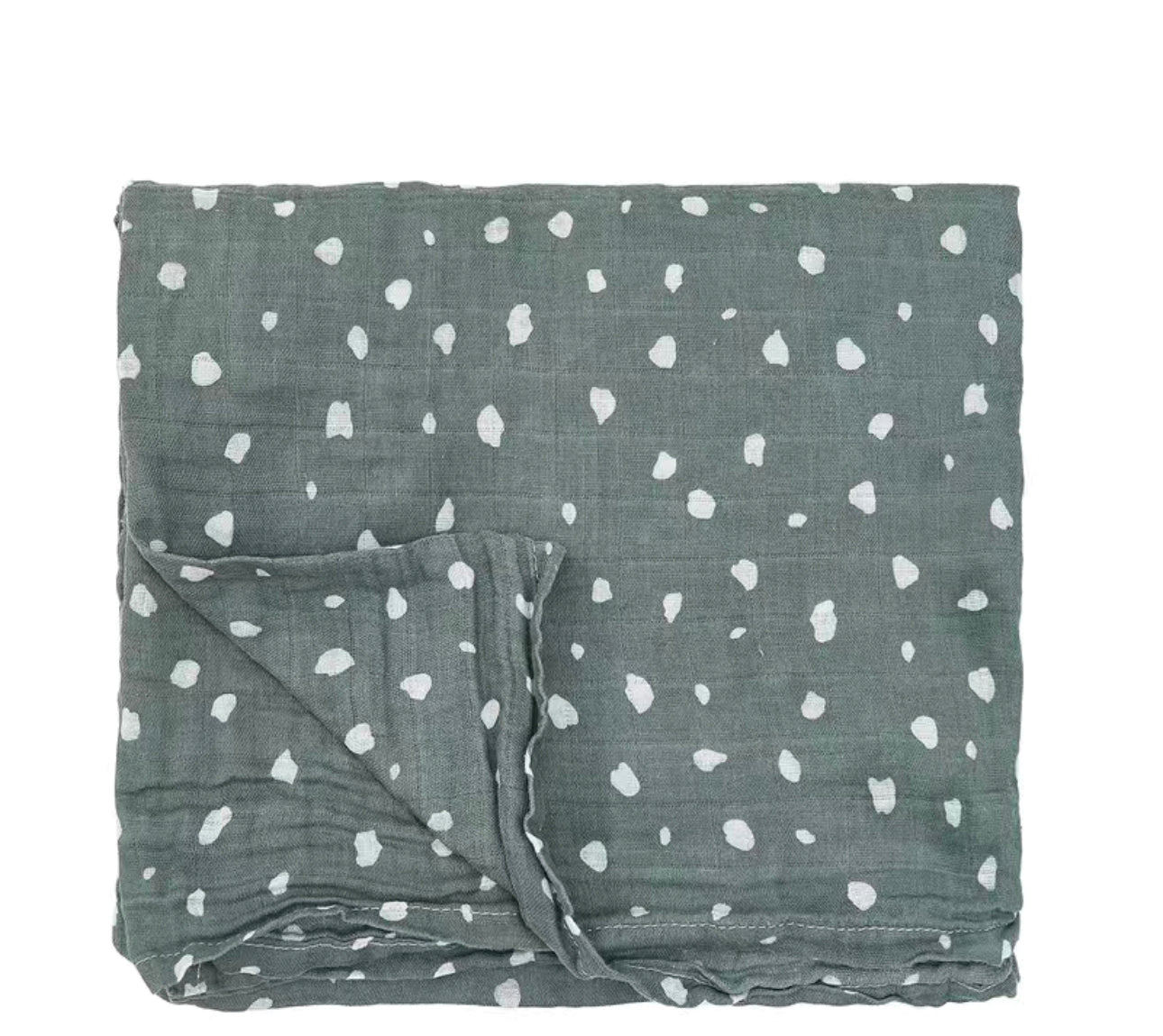 Swaddle blanket- Spotted ocean blue