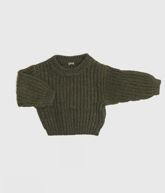 Knitted Olive Oversized Chunky Sweater