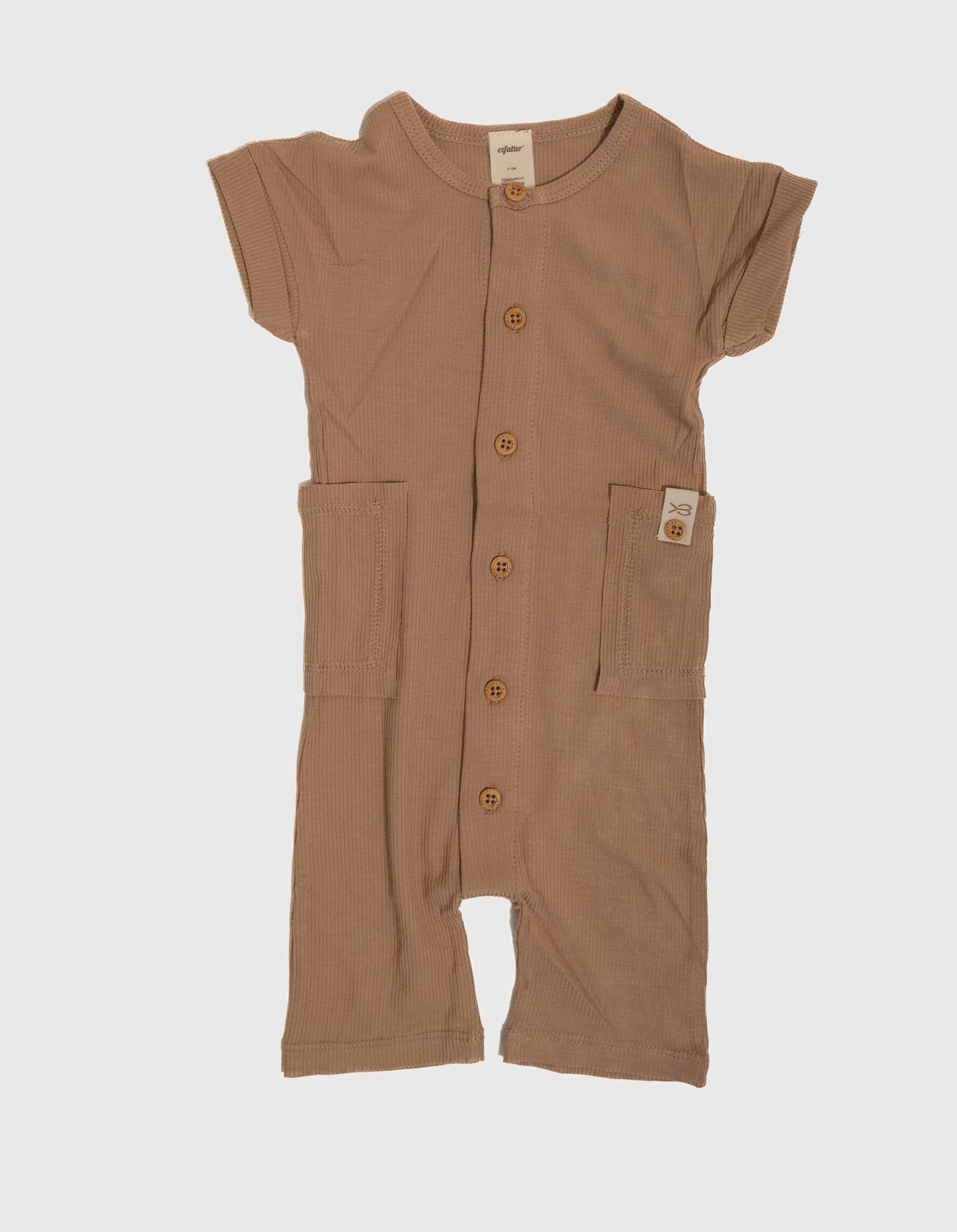 Ribbed Romper- Coffee