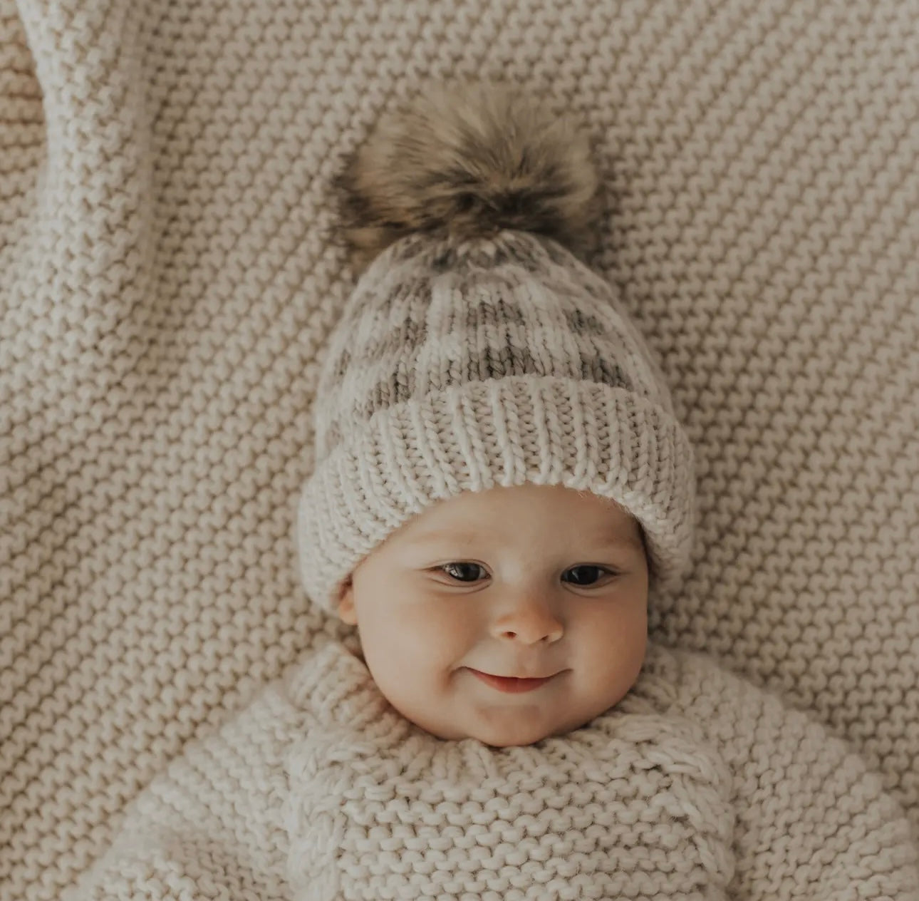 Pom Pom Beanie - Pebble