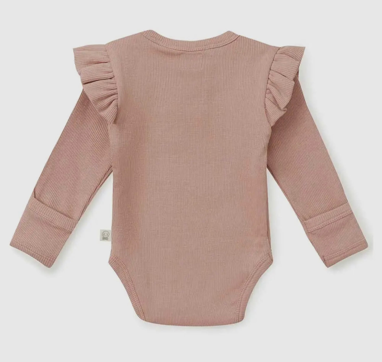 Organic Long Sleeve Bodysuit- Rose