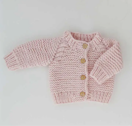 Stitch Cardigan Sweater - Blush