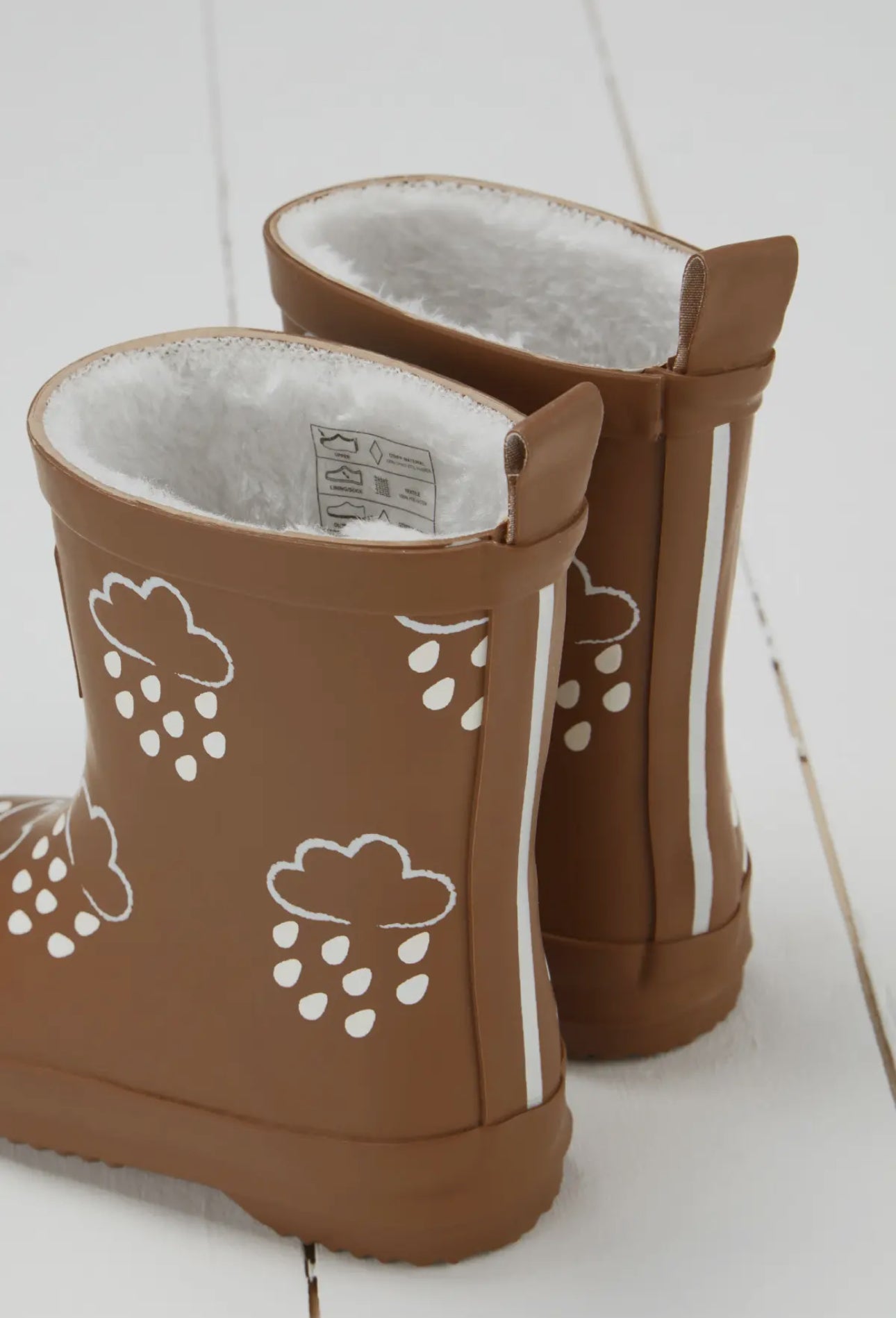 Colour-changing kids wellies Toffee Brown